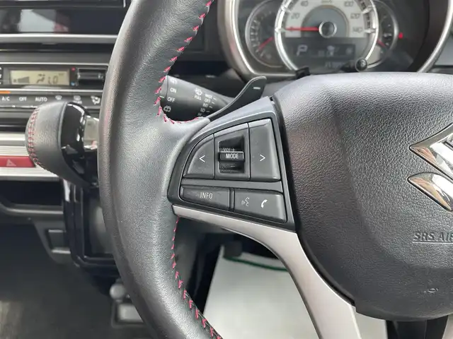 スズキ スペーシア カスタム HYBRID XS ターボ 千葉県 2020(令2)年 3.6万km ブルーイッシュブラックパール3 デュアルセンサーブレーキサポート/純正SDナビ【KXM-E505W】/・CD/DVD/MSV/Bluetooth/フルセグ/バックカメラ/両後パワースライドドア/ハーフレザーシート/運転席シートヒーター/クルーズコントロール/車線逸脱警報/スマートキー/社外前後ドライブレコーダー【ZDR025】/純正ビルトインETC/パドルシフト/コーナーセンサー/純正LEDヘッドライト/フォグランプ/純正15インチアルミホイール/本革巻きステアリング/ドアバイザー/サイド＆カーテンエアバッグ/新車時保証書＆取扱説明書