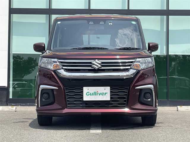 スズキ ソリオ HV MX 和歌山県 2024(令6)年 4.5万km メロウディープレッドパール デュアルカメラブレーキサポート/車線逸脱防止機能/レーダークルーズコントロール/パーキングソナー/左側パワースライドドア/運転席シートヒーター/オートライト/ヘッドライトレベライザー/リアドアサンシェード/純正15インチAW/ドアバイザー/プッシュスタート/スマートキー