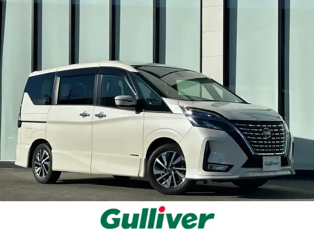日産 セレナ ハイウェイスター V 大阪府 2020(令2)年 3.3万km ブリリアントホワイトパール 純正ナビ　/  フルセグTV/CD/DVD/Bluetooth/USB　/バックモニター　/後席モニター　/衝突軽減ブレーキ　/ブラインドスポットモニター　/両側パワースライドドア　/クルーズコントロール　/アイドリングストップ　/360°ドライブレコーダー/オートマチックハイビーム　/スマートキー　/全席USBポート/ビルトインＥＴＣ　/ＬＥＤ