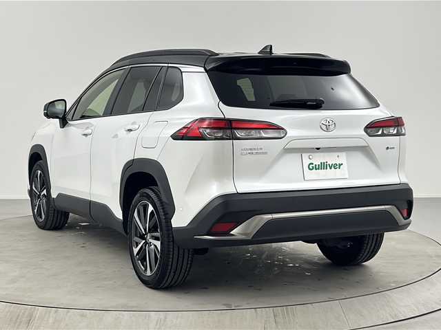 トヨタ カローラ クロス ハイブリッド Z 熊本県 2025(令7)年 0.7万km アティチュードブラックマイカ/プラチナホワイトパールマイカ パノラマルーフ/純正10.5インチディスプレイオーディオ/（Bluetooth/フルセグTV）/パノラミックビューモニター/ブラインドスポットモニター/電動リアゲート/レーダークルーズコントロール/LEDヘッドライト/ハーフレザーシート/シートヒーター/純正18インチナビ/スマートキー/ETC2.0