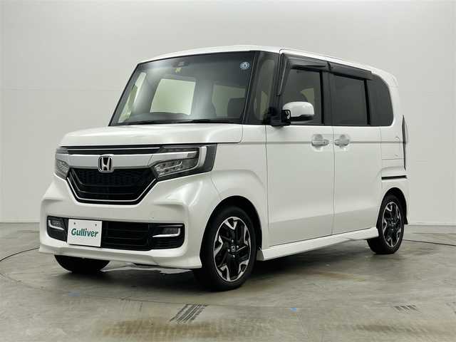 ホンダ Ｎ ＢＯＸ カスタム G L ターボ ホンダセンシング 岡山県 2019(令1)年 4万km プラチナホワイトパール 純正ナビ/【Bluetooth/フルセグTV/CD/DVD/USB接続】/型番:VXM-204VFi/前席シートヒーター/ハーフレザーシート/バックカメラ　/ビルトインＥＴＣ/パドルシフト/両側パワースライドドア/レーダークルーズコントロール/衝突軽減ブレーキシステム/ＬＥＤヘッドライト/LEDフォグランプ/後席サンシェイド/純正フロアマット/純正15インチアルミホイール/プッシュスタート/スマートキー×2/エンジンスターター×1/取扱説明書/ナビ取扱説明書