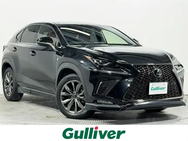 レクサス ＮＸ 300 Fスポーツ 大阪府 2018(平30)年 2.6万km グラファイトブラックガラスフレーク 純正ナビ  TRDエアロ 3眼LED 衝突軽減B レーンアシスト レーダークルーズC 赤革シート シートヒーター エアシート パワーシートバック/サイドカメラ ETC ステアリングヒーター パワーバックドア