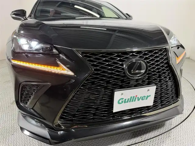 レクサス ＮＸ 300 Fスポーツ 大阪府 2018(平30)年 2.6万km グラファイトブラックガラスフレーク 純正ナビ  TRDエアロ 3眼LED 衝突軽減B レーンアシスト レーダークルーズC 赤革シート シートヒーター エアシート パワーシートバック/サイドカメラ ETC ステアリングヒーター パワーバックドア