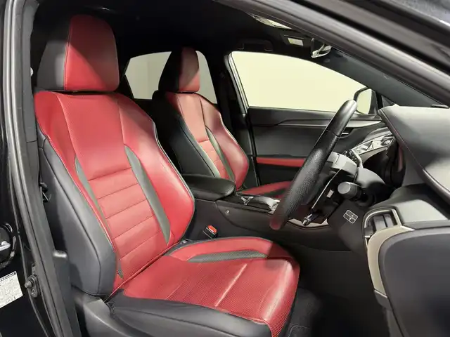 レクサス ＮＸ 300 Fスポーツ 大阪府 2018(平30)年 2.6万km グラファイトブラックガラスフレーク 純正ナビ  TRDエアロ 3眼LED 衝突軽減B レーンアシスト レーダークルーズC 赤革シート シートヒーター エアシート パワーシートバック/サイドカメラ ETC ステアリングヒーター パワーバックドア