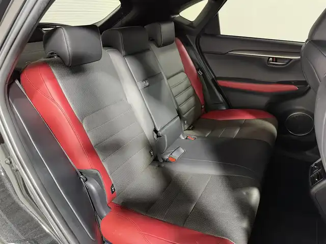 レクサス ＮＸ 300 Fスポーツ 大阪府 2018(平30)年 2.6万km グラファイトブラックガラスフレーク 純正ナビ  TRDエアロ 3眼LED 衝突軽減B レーンアシスト レーダークルーズC 赤革シート シートヒーター エアシート パワーシートバック/サイドカメラ ETC ステアリングヒーター パワーバックドア