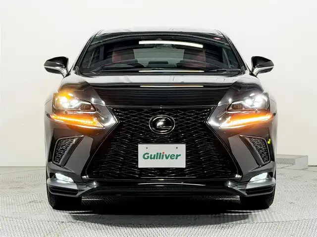 レクサス ＮＸ 300 Fスポーツ 大阪府 2018(平30)年 2.6万km グラファイトブラックガラスフレーク 純正ナビ  TRDエアロ 3眼LED 衝突軽減B レーンアシスト レーダークルーズC 赤革シート シートヒーター エアシート パワーシートバック/サイドカメラ ETC ステアリングヒーター パワーバックドア