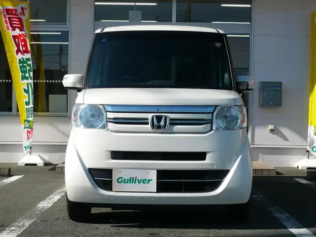 ホンダ Ｎ ＢＯＸ G Lパッケージ 静岡県 2016(平28)年 3.3万km プレミアムホワイトパールⅡ 禁煙車/片側パワースライドドア/ECLIPSE:AVN-G05/(CD/DVD/AM/FM/フルセグTV)/バックカメラ/ビルトインETC/後席ロールサンシェード/ウインカー付電動格納ミラー/純正フロアマット・バイザー/プッシュスタート・スマートキー/スペアキー/保証書・取扱説明書