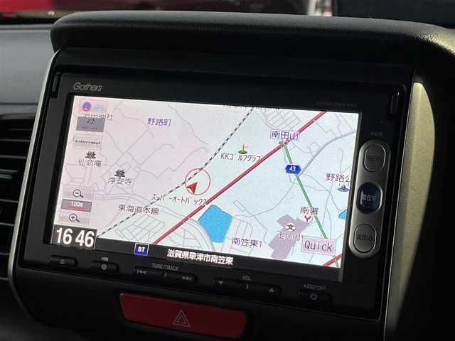 ホンダ Ｎ ＢＯＸ G SSパッケージ 滋賀県 2015(平27)年 7.3万km スマートブラック 純正７インチナビ/Bluetooth/CD/DVD/SD/IPOD/ワンセグ/両側電動スライド/バックカメラ/社外ドラレコ（前）/シートヒーター（D/N）/オートライト/プッシュスタート/スマートキー/ステアリングリモコン/スペアキー/ETC