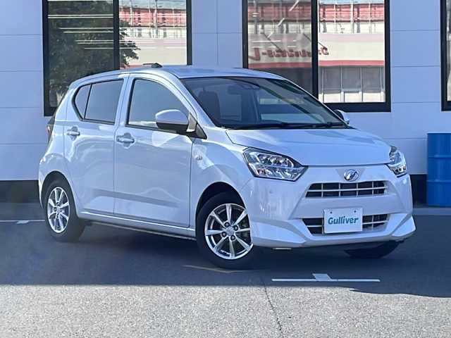 ダイハツ ミラ イース G リミテッド SAⅢ 山口県 2021(令3)年 4.8万km シャイニングホワイトパール 社外メモリナビ【MDV-D407BT】/・CD/DVD/・Bluetooth/・iPod/・USB/・AM/FM/・SMART USEN/・SD/バックカメラ/ETC/プッシュスタート/スマートキー/シートヒーター（運転席＋助手席）/LEDヘッドライト/オートライト/シガーソケット/スマートアシストIII/・衝突回避支援ブレーキ機能/・衝突警報機能/・車線逸脱警報機能/・路側逸脱警報/・ブレーキ制御付き誤発進抑制機能/・先行車発進お知らせ機能/・ADB/・オートハイビーム/・コーナーセンサー