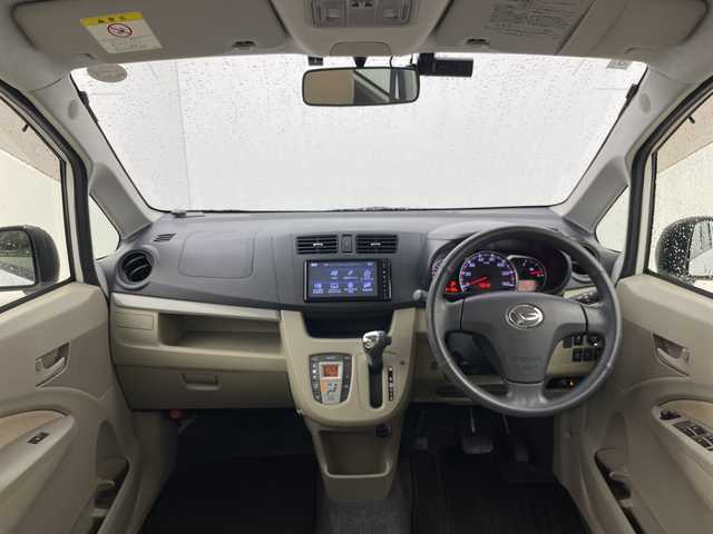 ダイハツ ムーヴ X ターボ SA 群馬県 2014(平26)年 3.2万km パールホワイトⅢ 純正ナビ　衝突被害軽減システム　ドライブレコーダー　フルセグＴＶ　ヘッドライトレベライザー　純正アルミホイール　ＥＴＣ　オートエアコン　オートライト　ベンチシート　スマートキー　スペアキー　禁煙車