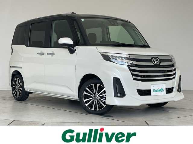 ダイハツ トール カスタムG ターボ 愛知県 2026(令8)年 0.1千km ブラックマイカメタリック/パールホワイトⅢ 2トーン 登録済未使用車/純正9型ディズプレイオーディオ/全方位カメラ/両側パワースライドドア/レーダークルーズコントロール/バッグカメラ/コーナーセンサー/純正アルミホイール/LEDヘッドライト/オートマチックハイビーム/衝突軽減システム/フルセグ/Bluetooth/ステアリングスイッチ/スマートキー/プッシュスタート