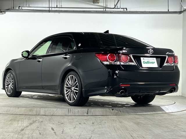 トヨタ クラウン アスリート G 広島県 2015(平27)年 7.3万km ブラック 禁煙車/ムーンルーフ/アドバンストパッケージ/・プリクラッシュセーフティ/・レーダークルーズコントロール/・インテリジェントクリアランスソナー/・バックソナー/ブラインドスポットモニター(BSM)/本革シート/前席パワーシート(運転席メモリー付)/前席シートベンチレーション/全席シートヒーター/電動リアサンシェード/LEDヘッドランプ/T-Connect SDナビゲーション/クラウン・スーパーライブサウンド(12スピーカー)/バックガイドモニター/スマートエントリー＆スタートシステム/ビルトインETC/純正18インチアルミホイール(スパッタリング塗装)