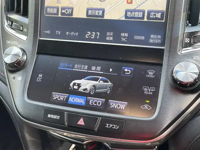 トヨタ クラウン アスリート G 広島県 2015(平27)年 7.3万km ブラック 禁煙車/ムーンルーフ/アドバンストパッケージ/・プリクラッシュセーフティ/・レーダークルーズコントロール/・インテリジェントクリアランスソナー/・バックソナー/ブラインドスポットモニター(BSM)/本革シート/前席パワーシート(運転席メモリー付)/前席シートベンチレーション/全席シートヒーター/電動リアサンシェード/LEDヘッドランプ/T-Connect SDナビゲーション/クラウン・スーパーライブサウンド(12スピーカー)/バックガイドモニター/スマートエントリー＆スタートシステム/ビルトインETC/純正18インチアルミホイール(スパッタリング塗装)