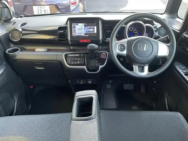 ホンダ Ｎ ＢＯＸ カスタム G Lパッケージ 静岡県 2017(平29)年 10万km ブリリアントスポーティブルーメタリック ワンオーナー/社外ナビ/フルセグTV/DVD/CD/SD/MSV/BT/バックカメラ/片側パワースライドドア/HIDヘッドライト/ビルトインETC/ステアリングスイッチ/純正14インチAW/スマートキー×2/保証書/ナビ取扱説明書