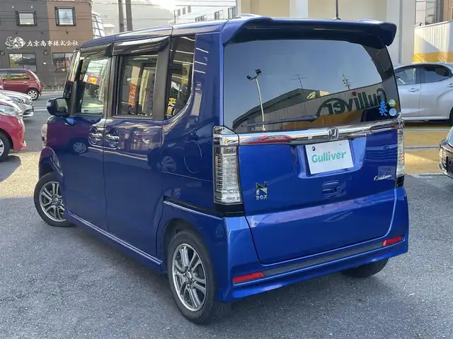 ホンダ Ｎ ＢＯＸ カスタム G Lパッケージ 静岡県 2017(平29)年 10万km ブリリアントスポーティブルーメタリック ワンオーナー/社外ナビ/フルセグTV/DVD/CD/SD/MSV/BT/バックカメラ/片側パワースライドドア/HIDヘッドライト/ビルトインETC/ステアリングスイッチ/純正14インチAW/スマートキー×2/保証書/ナビ取扱説明書
