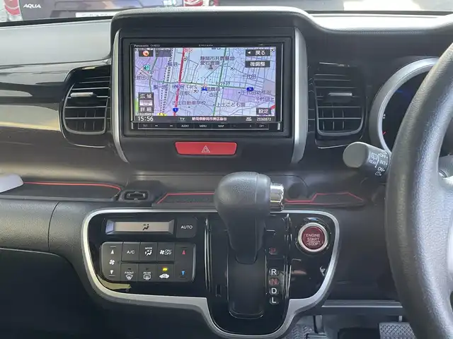 ホンダ Ｎ ＢＯＸ カスタム G Lパッケージ 静岡県 2017(平29)年 10万km ブリリアントスポーティブルーメタリック ワンオーナー/社外ナビ/フルセグTV/DVD/CD/SD/MSV/BT/バックカメラ/片側パワースライドドア/HIDヘッドライト/ビルトインETC/ステアリングスイッチ/純正14インチAW/スマートキー×2/保証書/ナビ取扱説明書