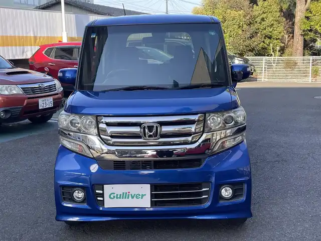 ホンダ Ｎ ＢＯＸ カスタム G Lパッケージ 静岡県 2017(平29)年 10万km ブリリアントスポーティブルーメタリック ワンオーナー/社外ナビ/フルセグTV/DVD/CD/SD/MSV/BT/バックカメラ/片側パワースライドドア/HIDヘッドライト/ビルトインETC/ステアリングスイッチ/純正14インチAW/スマートキー×2/保証書/ナビ取扱説明書