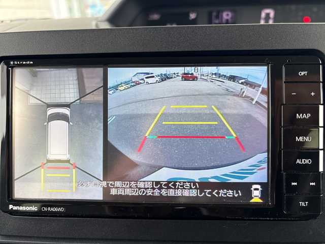 ダイハツ タント X 富山県 2021(令3)年 4.2万km レーザーブルークリスタルシャイン 社外メモリナビ/型式：CN-RA06WD/【CD/DVD/BT/SD/フルセグTV】/全方位カメラ/前方ドライブレコーダー/前席シートヒーター/片側パワースライドドア/スマートキー/スペアキー1本/LEDヘッドライト/オートライト/前後コーナーセンサー/社外アルミホイール/レーンキープアシスト/横滑り防止装置/衝突被害軽減システム/純正フロアマット/ドアバイザー