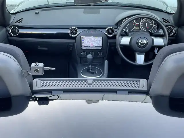 マツダ ロードスター RHT 山梨県 2008(平20)年 5.5万km ブリリアントブラック 社外SDナビ（CN-RE03D）/CD/DVD/Bluetooth/フルセグTV/ドライブレコーダー前後/社外16インチアルミホイール/純正フロアマット