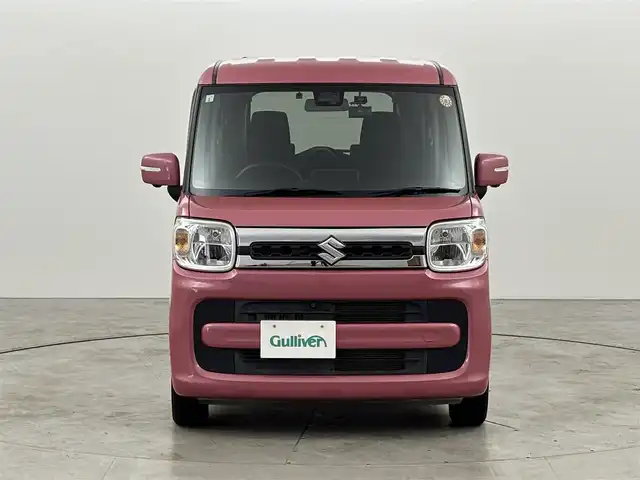 スズキ スペーシア HYBRID X 福岡県 2019(平31)年 3.6万km チアフルピンクM 社外９インチナビ（フルセグＴＶ、ＢＴ）　/全方位カメラ　/前後ドライブレコーダー　/ビルトインＥＴＣ　/両側パワースライドドア　/衝突被害軽減システム　/レーンキープ　/横滑り防止装置　/純正１４インチアルミホイール