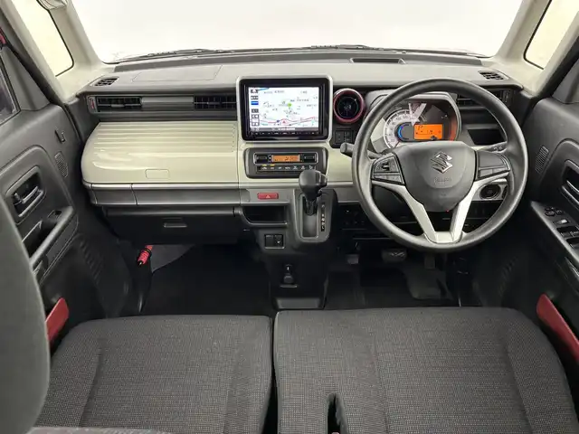 スズキ スペーシア HYBRID X 福岡県 2019(平31)年 3.6万km チアフルピンクM 社外９インチナビ（フルセグＴＶ、ＢＴ）　/全方位カメラ　/前後ドライブレコーダー　/ビルトインＥＴＣ　/両側パワースライドドア　/衝突被害軽減システム　/レーンキープ　/横滑り防止装置　/純正１４インチアルミホイール