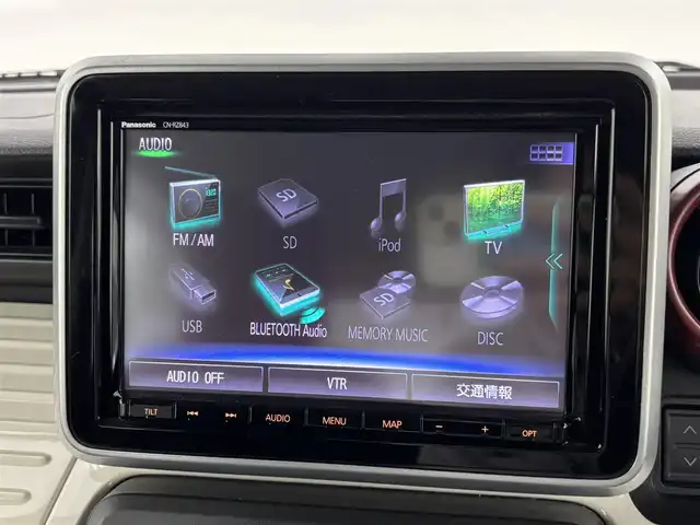 スズキ スペーシア HYBRID X 福岡県 2019(平31)年 3.6万km チアフルピンクM 社外９インチナビ（フルセグＴＶ、ＢＴ）　/全方位カメラ　/前後ドライブレコーダー　/ビルトインＥＴＣ　/両側パワースライドドア　/衝突被害軽減システム　/レーンキープ　/横滑り防止装置　/純正１４インチアルミホイール