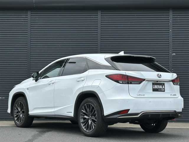 レクサス ＲＸ 450h Fスポーツ 茨城県 2021(令3)年 3.4万km ホワイトノーヴァガラスフレーク 後期型　/ムーンルーフ　/ＨＵＤ　/３６０度カメラ　/レクサスＳＦＴ　/ＡＣＣ　/ＬＫＡ　/ＢＳＭ　/黒革　/シートヒーター　/ベンチレーション　/ＰＷシート　/ＰＷテールゲート　/ステアヒーター　/ナビ　/ＴＶ　/ＢＴ　/三眼ＬＥＤ/ETC2.0/禁煙車