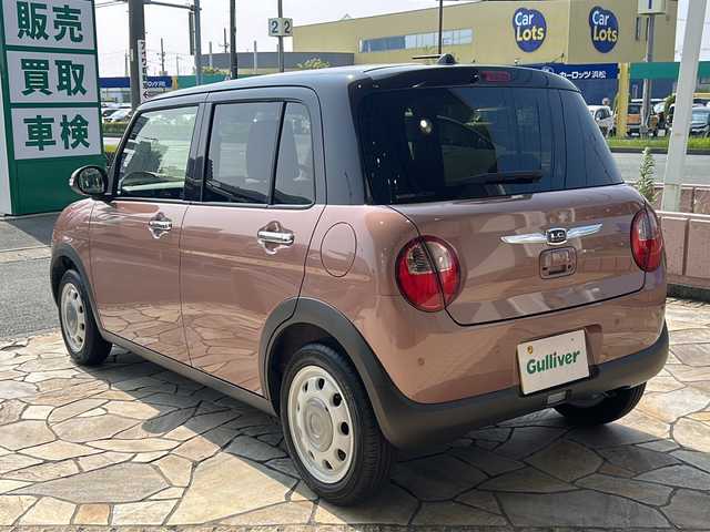 スズキ ラパン ＬＣ X 静岡県 2024(令6)年 0.5万km テラコッタピンクメタリック/アーバンブラウン 2トーン 純正ディスプレイオーディオ/・Bluetooth/・USB/・AM/・FM/主要装備/・衝突軽減/・レーンキープ/・横滑り防止装置/・コーナーセンサー/・バックカメラ/・シートヒーターD+N席/・スマートキー/・プッシュスタート/・LEDヘッドライト/・オートライト