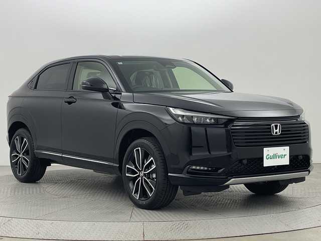 ホンダ ヴェゼル ハイブリッド e:HEV Z 新潟県 2025(令7)年 0.1千km クリスタルブラックパール ホンダセンシング/純正ナビ/　Bluetooth/フルセグTV/AndroidAuto/AppleCarPlay/バックカメラ/パワーバックドア/レーダークルーズコントロール/LEDオートライト/ハーフレザーシート/シートヒーター/純正18インチアルミホイール/パドルシフト/ブラインドスポットモニター/シーケンシャルウィンカー/ワイヤレス充電器/ステアリングヒーター