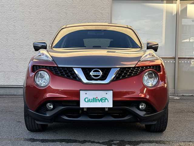 日産 ジューク 16GT ドレスアップ 大阪府 2018(平30)年 6.4万km プレミアムサンフレアオレンジ/ダークメタルグレー 2トーン ワンオーナー/SDナビ フルセグTV CD DVD BT/アラウンドビューモニター/HIDオートヘッドライト/フォグライト/ターボ車/スマートキー 2個/ETC/衝突被害軽減ブレーキ/レーンアシスト/横滑り防止/ステアリングリモコン/W サイド カーテン エアバッグ/保証書 取説 ナビ取説/禁煙車