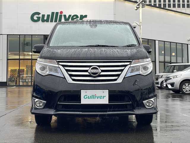 日産 セレナ ハイウェイスター Vセレ+SaftyⅡ 青森県 2015(平27)年 9.9万km ダイヤモンドブラック ・4WD/・純正SDナビ/・DVD/BT/フルセグTV/・両側パワースライドドア/・衝突被害軽減ブレーキ/・クルーズコントロール/・レーンキープアシスト/・横滑り防止装置/・前後コーナーセンサー/・アラウンドビューモニター/・オートライト/・LEDヘッドライト/・LEDフォグランプ/・純正AW15インチ/・ETC/・アイドリングストップ/・スマートキー