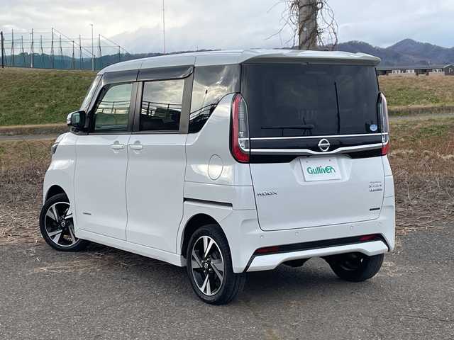 日産 ルークス HWS Gターボ プロパイロットED 新潟県 2020(令2)年 8.3万km ホワイトパール 4WD/純正9インチSDナビ(MM320D-L)/CD/DVD/フルセグテレビ/SDミュージックサーバー/全方位カメラ/ETC/ドライブレコーダー/衝突被害軽減ブレーキ/レーンキープアシスト/レーダークルーズコントロール/両側パワースライドドア/ベンチシート/シートヒーター/ステアリングスイッチ/コーナーセンサー/スマートキー/プッシュスタート/LEDヘッドライト/オートライト/オートハイビーム/フォグランプ/純正15インチアルミホイール