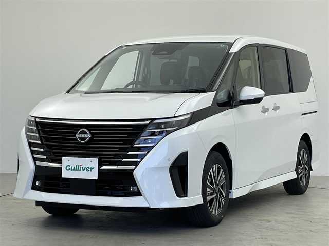 日産 セレナ e－パワー ハイウェイスター V 群馬県 2024(令6)年 0.1万km未満 プリズムホワイト 純正１２．３型ナビ　パワスラ　プロパイロット　全方位カメラ　ワイヤレス充電器　衝突軽減　ＡＣＣ　デジタルインナーミラー　クリアランスソナー　前後純正ドラレコ　ビルトインＥＴＣ　レーンキープアシスト