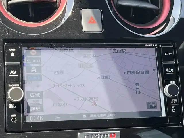 日産 ノート e－パワー ニスモ 香川県 2018(平30)年 4.3万km ガーネットレッド 登録時走行距離：42791km/ディーラー純正ナビ/　CD DVD BT フルセグTV/バックカメラ/エマージェンシーブレーキ/レーンキープアシスト/ETC/ドライブレコーダー/アイドリングストップ/横滑り防止装置/プッシュスタート/スマートキー/スペアキー