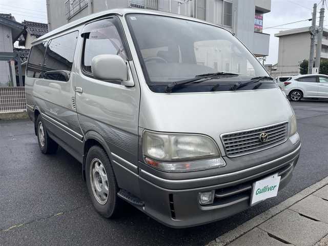 トヨタ ハイエース スーパーカスタム LTD 島根県 1996(平8)年 20万km フランクセンマイカM/ライトグライジュM メモリナビ/CD・DVD・ラジオ/フルセグテレビ/キャプテンシート/サンルーフ/ドアバイザー/フロアマット/ETC