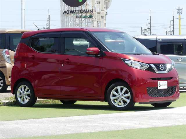日産 デイズ X 千葉県 2020(令2)年 4.1万km スパークリングレッドM エマージェンシーブレーキ/純正SDナビ/地デジTV/【DVD/CD再生機能　Bluetooth接続】/アラウンドビューモニター/ETC/ウインカーミラー/コーナーセンサー/純正14インチアルミホイル/サイド/カーテンエアバッグ/インテリジェントキー