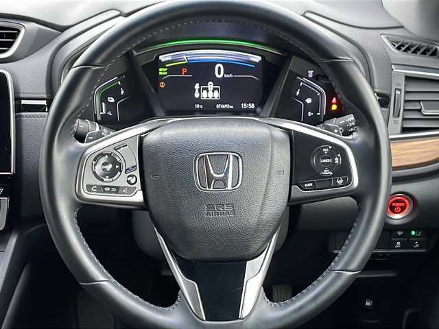 ホンダ ＣＲ－Ｖ ハイブリッド EX 岩手県 2019(平31)年 7.5万km ミッドナイトブルービームM 寒冷地仕様　純正ナビ　フルセグ　バックＣ　ＤＶＤ再生　メモリ付電動シート　ビルドインＥＴＣ２．０　ＢＳＭ　パドルシフト　レーダークルーズ　シートヒーター　ヒーター付電格ミラー　純正１８ＡＷ　スペアキー