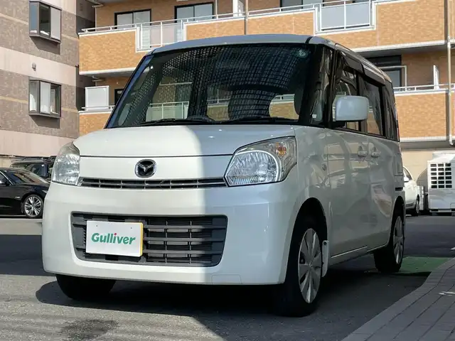マツダ フレアワゴン XS 高知県 2015(平27)年 6.4万km ホワイトパール 社外７インチナビ/・フルセグＴＶ/。Ｂｌｕｅｔｏｏｔｈオーディオ/・ＣＤ／ＤＶＤ/ＥＴＣ/両側パワースライドドア/衝突被害軽減ブレーキ/オートライト/ワンオーナー/純正フロアマット