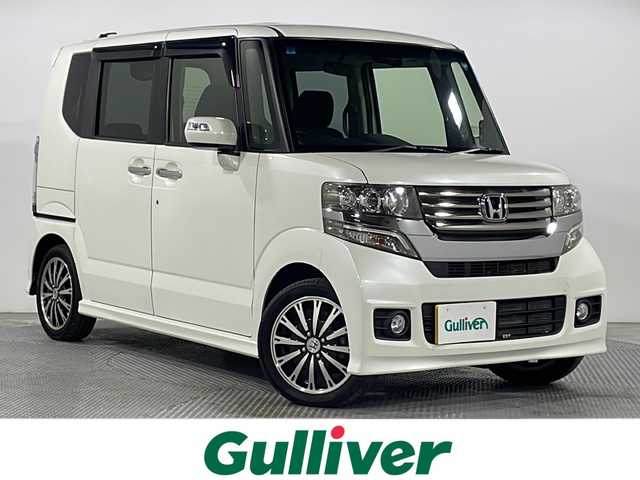 ホンダ Ｎ ＢＯＸ カスタム ターボ SSパッケージ 広島県 2015(平27)年 4.9万km プレミアムホワイトパール 純正ナビ　/両側パワースライドドア　/バックカメラ　/レーダークルーズコントロール　/衝突軽減ブレーキ　/オートライト　/HIDヘッドライト　/ETC　/純正フロアマット　/スマートキー　/純正15インチアルミホイール（165/55/R15)/エアバック（運転席/助手席/サイド）
