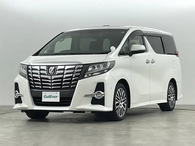 トヨタ アルファード S Cパッケージ 福島県 2017(平29)年 3.7万km ホワイトパールクリスタルシャイン トヨタセーフティセンス/・衝突軽減/・車線逸脱防止機能/・オートハイビーム/・クリアランスソナー/・コーナリングランプ/サンルーフ/フリップダウンモニター/JBLサウンド/純正10インチディスプレイオーディオ/・フルセグ/TV/BT/SD/AUX/CD/DVD/USB/FM/AM/バックカメラ/両側パワースライドドア/追従走行付きクルーズコントロール/LEDオートライト/・フォグライト/3列シート/・パワーシート/・オットマン/・ハーフレザー/・ロールサンシェード/純正アルミホイール付きサマータイヤ/ドライブレコーダー/ETC/電子パーキング/・オートブレーキホールド/純正フロアマット/純正ドアバイザー/ウィンカーミラー/・オートミラー/・フェンダーミラー/MTモード付AT/プッシュスタート/・スマートキー/・スペアキー