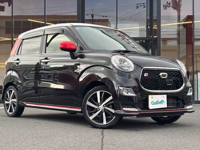 ダイハツ キャスト スポーツ SAⅡ 宮城県 2017(平29)年 7.8万km ブラックマイカメタリック 登録時走行距離７７７８３ｋｍ/Pスタート/コーナーセンサー(後)/レーダーセンサー(前)/LEDヘッドライト/フォグランプ/タイヤ【ブリヂストン・セイバーリングSL201】22年製/ステアリングリモコン/アイドリングストップ/横滑り防止/衝突軽減ブレーキ/車線逸脱警報/盗難防止装置/ABS/パワステ/パワーウインドウ/ETC/ドライブレコーダー/ベンチシート/社外ゴム製フロアマット/オートライト/パドルシフト/純正フルエアロ(F/S/R)/AM・FM/SD/iPad/TV/USB/CD/DVD