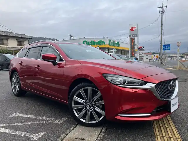 マツダ マツダ６ワゴン XD Lパッケージ 広島県 2019(令1)年 4.4万km ソウルレッドクリスタルM スマートブレーキサポート/マツダコネクトナビ/360度モニター/ホワイトレザーシート/4WD車/シートヒーター（運転席・助手席）/ベンチレーションシート（運転席・助手席）/パワーシート（運転席・助手席）/フルセグTV/Bluetooth/ステアリングヒーター/レーダークルーズ/ヘッドアップディスプレイ/ブラインドスポットモニタリング/レーンキープアシスト/ルーフレール/新車保証書/取扱説明書/スペアキー