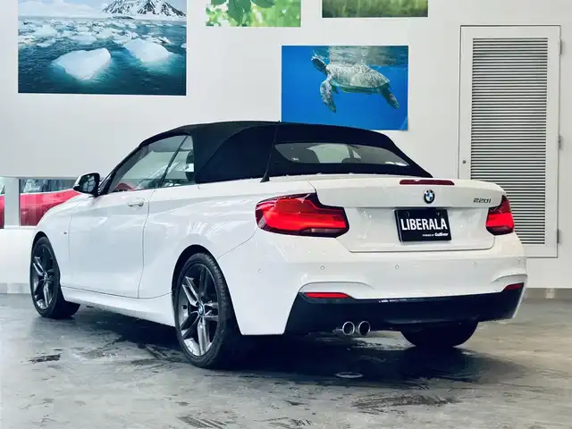 ＢＭＷ ２２０ｉ カブリオレ Mスポーツ 大阪府 2018(平30)年 3.2万km 白 ACC/黒革/パワーシート/シートヒーター/Dシートメモリ/純正ナビ/バックカメラ/インテリジェントセーフティ/純正18インチAW/LEDヘッドライト/クリアランスソナー/電動ソフトトップ