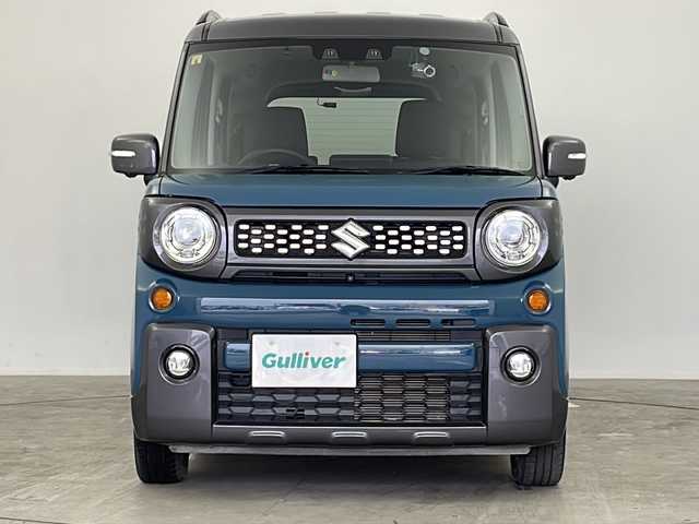 スズキ スペーシア ギア HYBRID XZターボ 鹿児島県 2020(令2)年 2.2万km デニムブルー ガンメタリック 2トーン 社外8インチナビ/（CD/DVD/BT/フルセグTV）/両側パワースライドドア/衝突被害軽減ブレーキ/全方位カメラ/ルーフレール/ドライブレコーダー/シートヒーター/オートライト/後席サンシェード/ビルトインETC/スマートキー/プッシュスタート