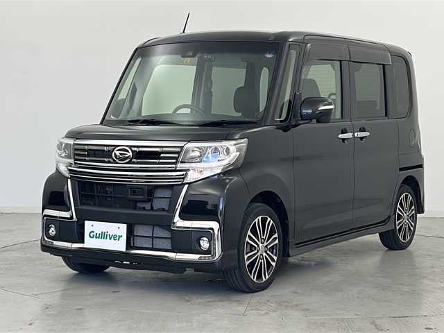 ダイハツ タント カスタム RS トップED SAⅡ 宮城県 2016(平28)年 3.8万km ブラックマイカメタリック 禁煙車/スマートアシストII/・衝突回避支援ブレーキ機能/・車線逸脱警報機能/純正8インチSDナビ/・BT.CD.DVD.SD/バックカメラ/フルセグTV/両側パワースライドドア/ハーフレザーシート/社外ドライブレコーダー（F）/LEDヘッドライト/LEDフォグライト/プッシュスタート/スマートキー/アイドリングストップ/横滑り防止/純正15インチAW/社外フロアマット/ロールサンシェード