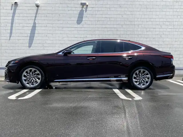 レクサス ＬＳ 500h Iパッケージ 静岡県 2018(平30)年 5万km ソニックアゲート ムーンルーフ/純正12.3型ナビ/　(Bluetooth/DVD/Blu-ray)/フルセグTV/パノラミックビューモニター/ビルトインETC2.0/レーダークルーズコントロール/クリアランスソナー/セーフティシステムプラスA/・プリクラッシュセーフティシステム/・レーンチェンジアシスト/・ドライバー異常時停車支援システム/・アダプティブハイビームシステム/・ロードサインアシスト/・先行車発進告知機能/・フロントクロストラフィックアラート/・レーントレーシングアシスト/LEDヘッドランプ/本革巻きステアリング/パドルシフト/本革シート/前席パワーシート/前席シートヒーター/ベンチレーション/プレミアムサウンドシステム/純正19インチアルミホイール/スマートエントリー/スタートシステム/禁煙車/カードキー有