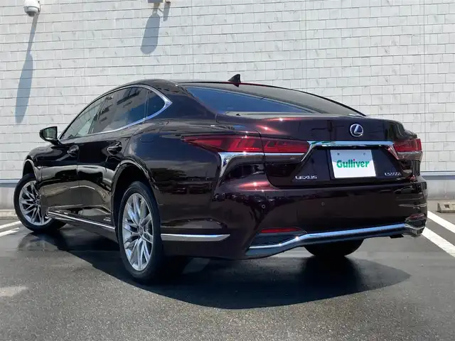レクサス ＬＳ 500h Iパッケージ 静岡県 2018(平30)年 5万km ソニックアゲート ムーンルーフ/純正12.3型ナビ/　(Bluetooth/DVD/Blu-ray)/フルセグTV/パノラミックビューモニター/ビルトインETC2.0/レーダークルーズコントロール/クリアランスソナー/セーフティシステムプラスA/・プリクラッシュセーフティシステム/・レーンチェンジアシスト/・ドライバー異常時停車支援システム/・アダプティブハイビームシステム/・ロードサインアシスト/・先行車発進告知機能/・フロントクロストラフィックアラート/・レーントレーシングアシスト/LEDヘッドランプ/本革巻きステアリング/パドルシフト/本革シート/前席パワーシート/前席シートヒーター/ベンチレーション/プレミアムサウンドシステム/純正19インチアルミホイール/スマートエントリー/スタートシステム/禁煙車/カードキー有
