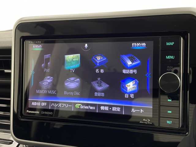 スズキ スペーシア カスタム HYBRID XS ターボ 宮崎県 2018(平30)年 5.5万km フェニックスレッドパール/ブルーイッシュブラックパール SUZKUKI Safety Support/〇デュアルカメラブレーキサポート/〇誤発進抑制機能（前方・後方）/〇後退時ブレーキサポート/〇車線逸脱警報機能/〇車線逸脱抑制機能/〇ふらつき警報機能/〇標識認識機能/〇オートマチックハイビーム/〇コーナーセンサー/社外7インチSDナビ/CD/DVD/Blu-ray/Bluetooth/両側パワースライドドア/クルーズコントロール/パドルシフト/ハーフレザーシート/シートヒーター/LEDヘッドライト/アイドリングストップ/ETC/純正15インチAW/スマートキー×2