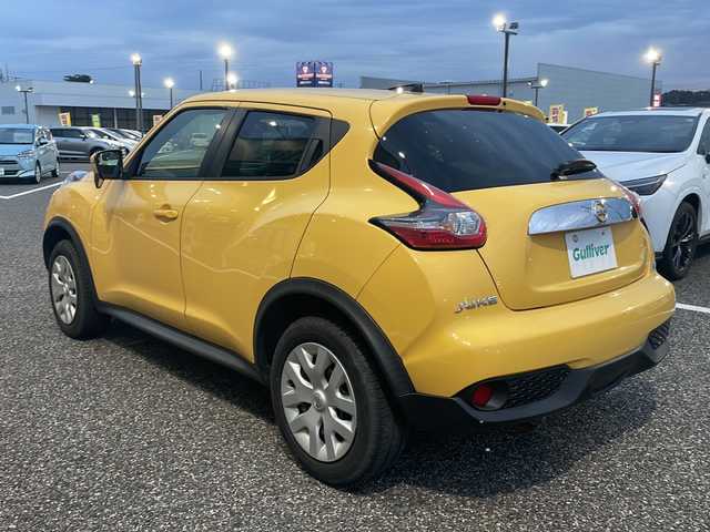 日産 ジューク 15RS 島根県 2015(平27)年 8.5万km サンライトイエロー 社外7インチメモリナビゲーション(AVIC-RZ03)/フルセグ CD DVD SD ラジオ/ETC/アイドリングストップ/電動格納ミラー/シートリフター/ヘッドライトレベライザー