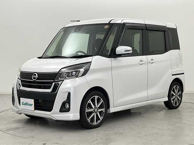 日産 デイズ ルークス ハイウェイスター Gターボ 宮城県 2020(令2)年 7.2万km ホワイトパール 禁煙車/アラウンドビューモニター/エマージェンシーブレーキ/インテリジェントクルーズコントロール/車線逸脱警報/ハイビームアシスト/純正7型SDナビ/・BT/CD/DVD/iPod/フルセグTV（走行視聴可能）/ETC/ドライブレコーダー/プッシュスタート/スマートキー/スペアキー/ステアリングスイッチ/サンシェード/シートバックテーブル/社外フロアマット/純正15インチアルミホイール/純正ドアバイザー/冬タイヤ積み込み（155/65R14）/社外アルミホイール付き/LEDヘッドライト/フォグランプ/アイドリングストップ/横滑り防止装置